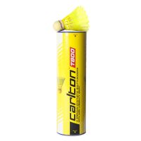 BADMINTONSHUTTLE "CARLTON T-800", BLUE MEDIUM,GEEL