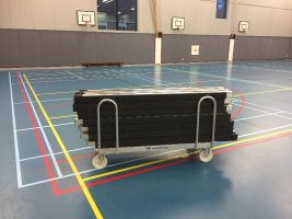TRANSPORTWAGEN ALU T.B.V. ZAALHOCKEYBALKEN
