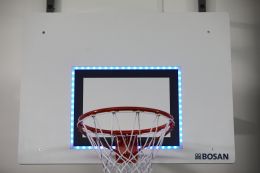Basketbalbord met 'Ledring' Multiplex 90 x 120 cm